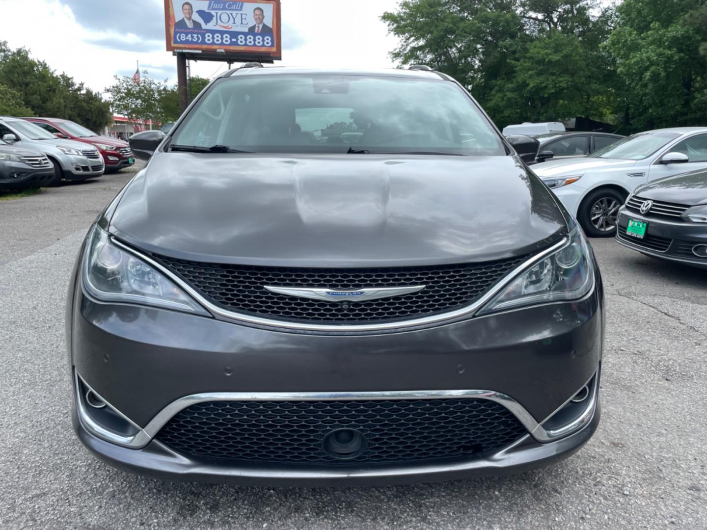 2018 GRAY CHRYSLER PACIFICA TOURING L (2C4RC1BG5JR) with an 3.6L engine, Automatic transmission, located at 5103 Dorchester Rd., Charleston, SC, 29418-5607, (843) 767-1122, 36.245171, -115.228050 - Local Trade-in with Leather, Touchscreen with Phone Connect, AM/FM/AUX/Bluetooth, Backup Camera with Top 180 View, Parking Sensors, Lane Departure Sensors, Dual Climate Control, Power Everything (windows, locks, mirrors, seats), Power Sliding Doors, Power Liftgate, Stow 'n Go Middle Row, Full Size T - Photo#1